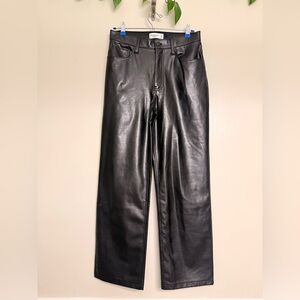 Abercrombie &‎ Fitch Vegan Leather 90’s High Rise Relaxed Pants Size 8 Regular
